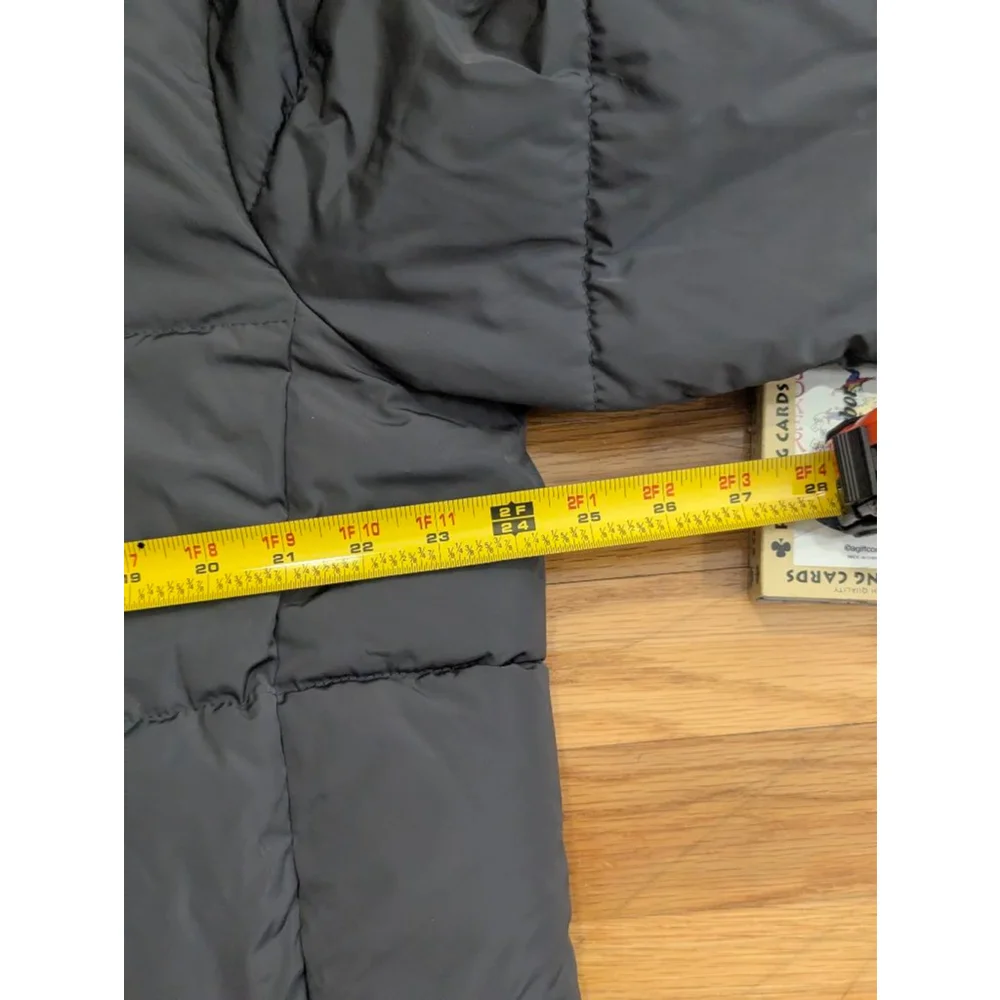 Nautica Grey Quilted Hooded Puffer Jacket Large
